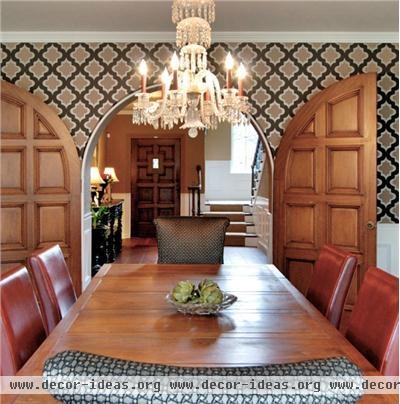 Cozy Transitional Dining Room by Jason Ball