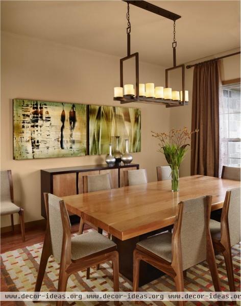 Casual Contemporary Dining Room by Laura Britt