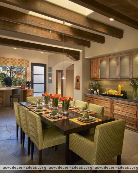 Homey Country/Rustic Dining Room by Amy Bubier