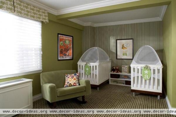 Cozy Contemporary Kid's Room by Evelyn Benatar