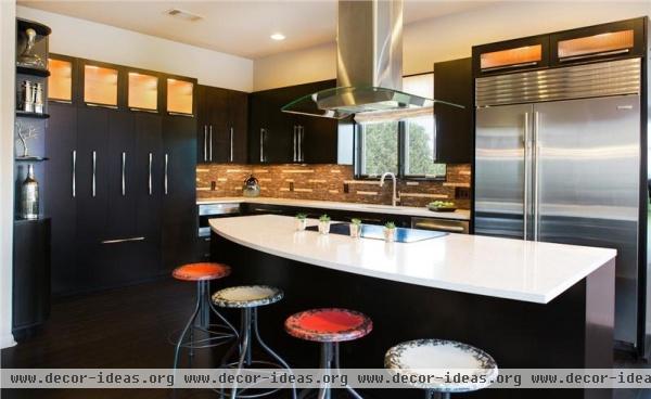 Dark Contemporary Kitchen by Allison Jaffe