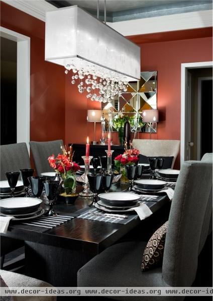 Dramatic Contemporary Dining Room by Jane Lockhart