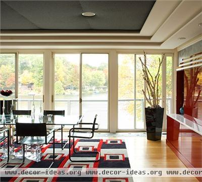 Open Contemporary Dining Room by Diane Gordy