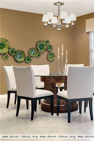 Open Transitional Dining Room by Mimi Fong