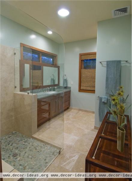 Elegant Contemporary Bathroom by Tiare Cowan, Allied ASID