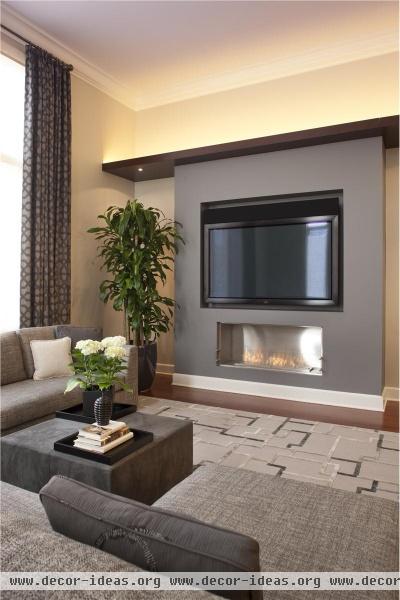 Classic Contemporary Family Room by Michael Abrams