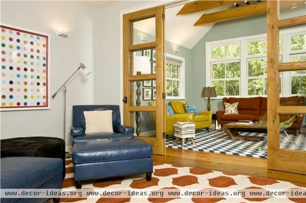 Homey Transitional Living Room by Jennifer  Visosky