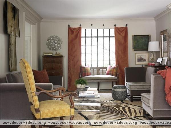 Homey Transitional Living Room by Carter Kay