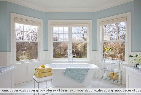 Light Traditional Bathroom by Garrison Hullinger