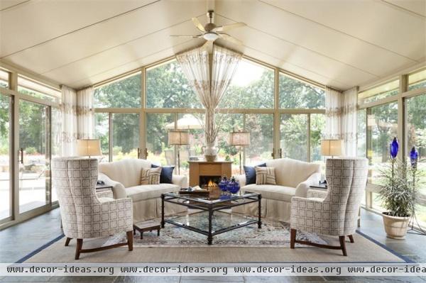 Sunny Traditional Family Room by Starr Miller