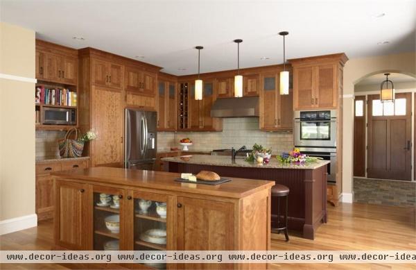 Open Transitional Kitchen by Lisa Peck