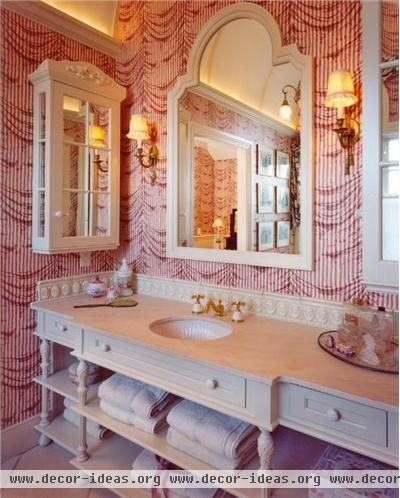 Dramatic Traditional Bathroom by Barbara Eberlein