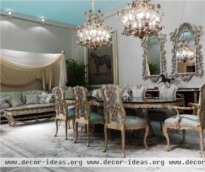 Formal Traditional Dining Room by Olga Rechdouni