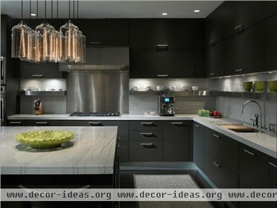 Dark Contemporary Kitchen by Gary Lee