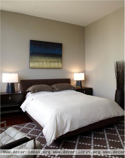 Formal Contemporary Bedroom by Amanda Moore