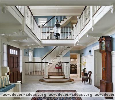 Open Transitional Foyer by Barbara Eberlein