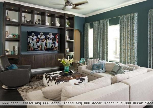 Homey Transitional Living Room by Rhonda Vandiver-White