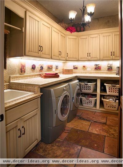 Cozy Traditional Laundry Room by Mari Woods