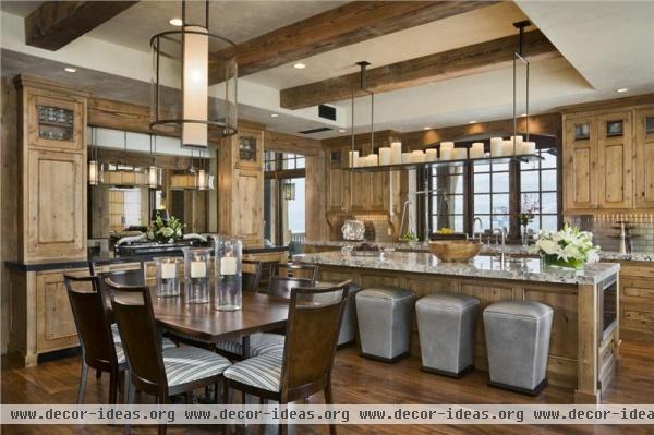 Homey Transitional Kitchen by Jerry Locati