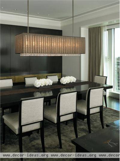 Dramatic Contemporary Dining Room by Gary Lee