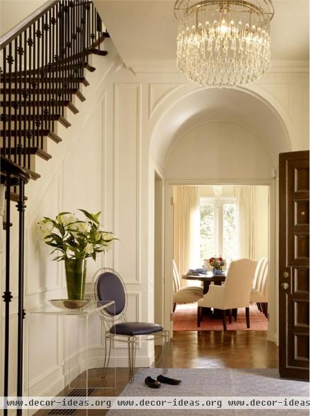 Elegant Transitional Foyer by Tineke Triggs