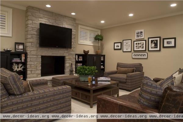 Classic Transitional Media Room by Michael Abrams