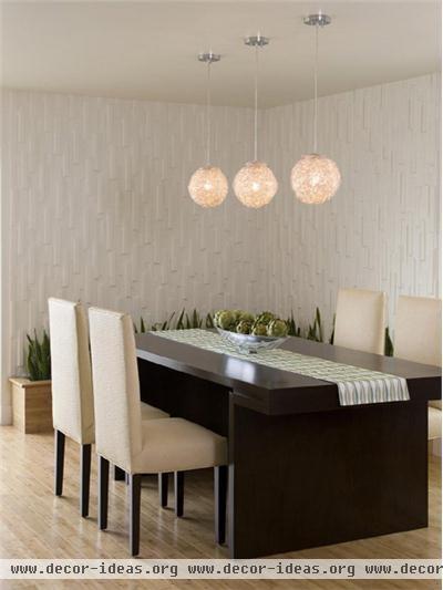 Romantic Contemporary Dining Room by Lori Dennis