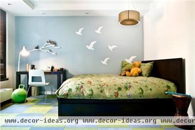 Light Contemporary Kid's Room by Amanda Moore