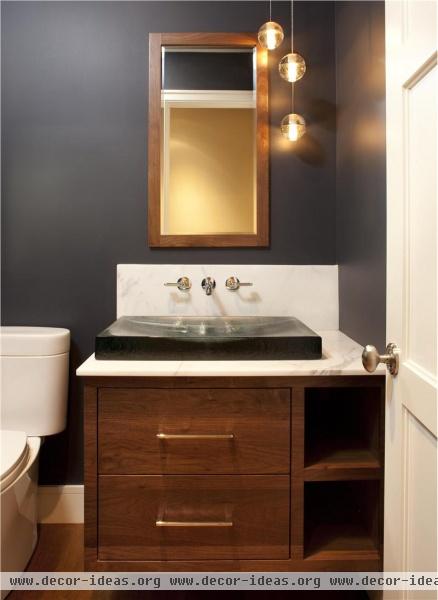 Dark Contemporary Bathroom by Tineke Triggs