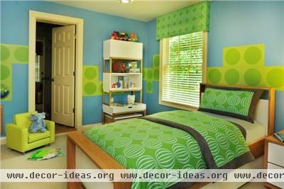 Airy Transitional Kid's Room by Jamie Beckwith