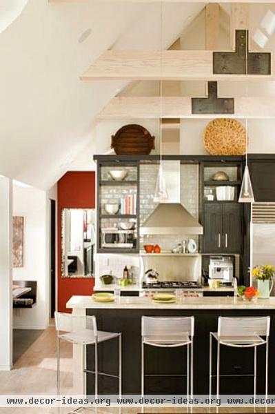 Dramatic Transitional Kitchen by Margaret Carter