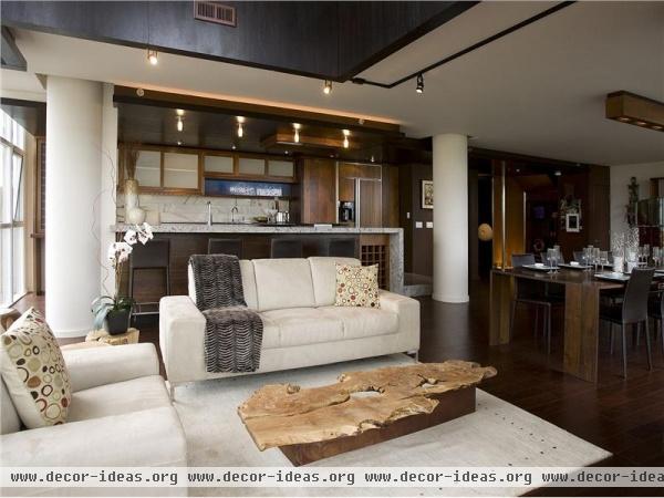 Open Contemporary Living Room by Pangaea