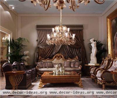 Formal Country/Rustic Living Room by Olga Rechdouni