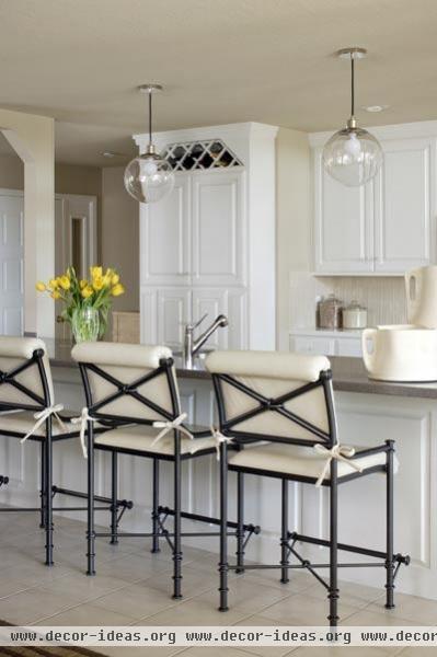 Light Transitional Kitchen by Tobi Fairley