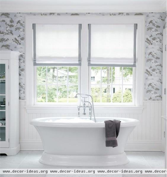 Relaxing Transitional Bathroom by Lauren Muse