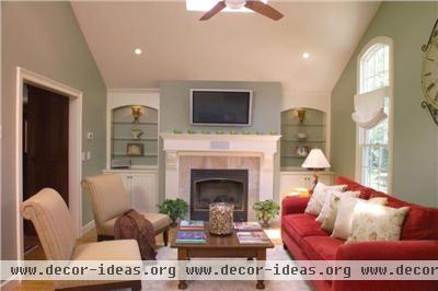 Homey Transitional Living Room by Shannon Miranda