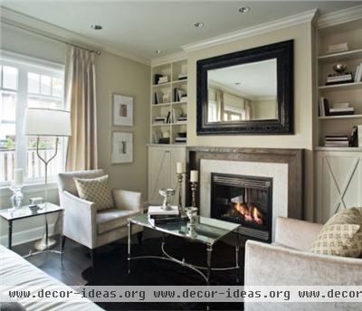 Elegant Transitional Living Room by Kelly Deck Design