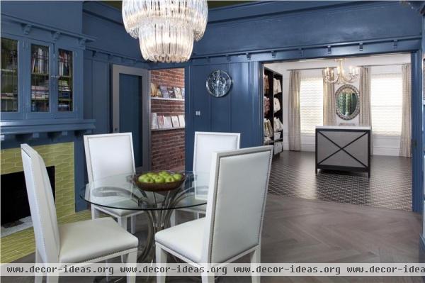 Stately Transitional Dining Room by Tineke Triggs