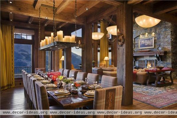 Homey Country/Rustic Dining Room by Jerry Locati