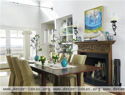 Relaxing Transitional Dining Room by Stacy and Brett Carlson