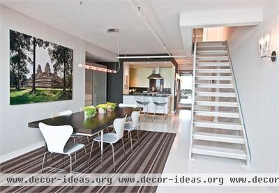 Airy Contemporary Dining Room by Tony Cappoli