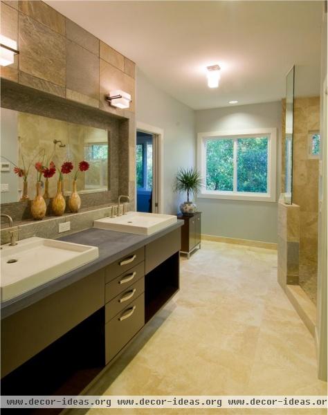 Elegant Contemporary Bathroom by Tiare Cowan, Allied ASID