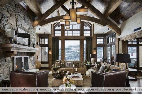 Open Country/Rustic Living Room by Jerry Locati