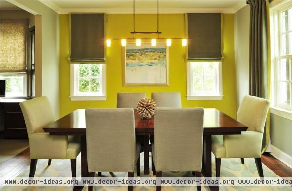 Sunny Transitional Dining Room by Jamie Beckwith