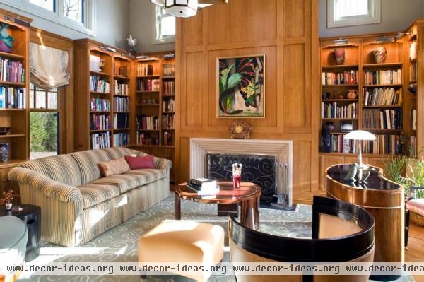 Cozy Transitional Library by Irwin Weiner