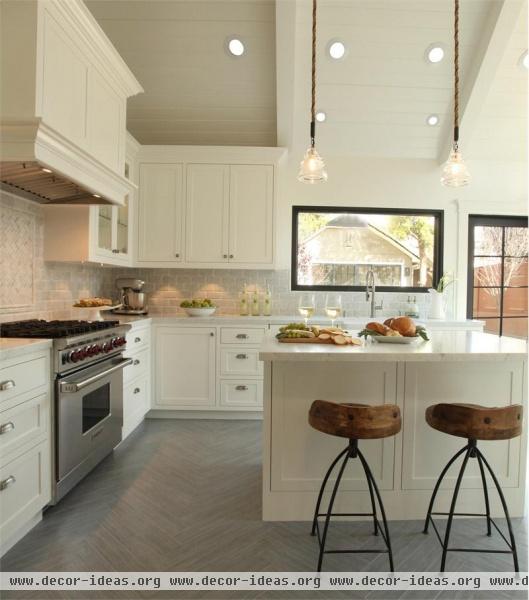 Open Transitional Kitchen by Christopher Grubb