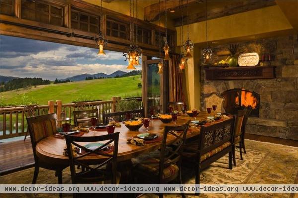 Open Country/Rustic Dining Room by Jerry Locati