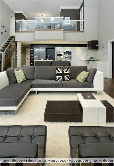 Open Contemporary Living Room by Nathalie Tremblay