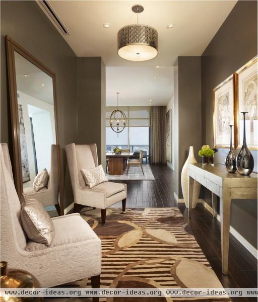 Elegant Contemporary Hallway by Laura Britt