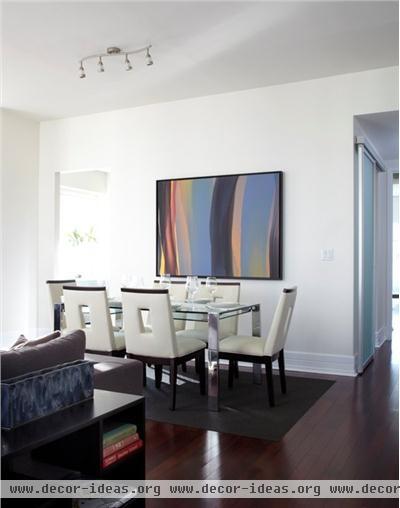 Open Contemporary Dining Room by Amanda Moore